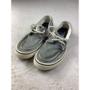 Sperry Mens Gray Canvas Boat Shoes*Memory Foam & Non-Slip Rubber Soles*Size 8.5